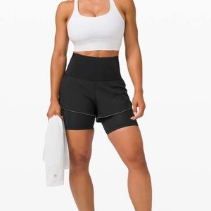 Lululemon Fast Free 2 in 1 Short Elite Reflective Black Workout Gym Trainning 8